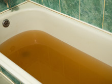 Terrible Rusty Water In The Bathroom. Full Bathroom Rusty Water