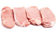 Pork chops on a white background