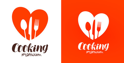 Poster - cooking, cuisine, cookery logo. restaurant, menu, cafe, diner icon or label. vector illustration