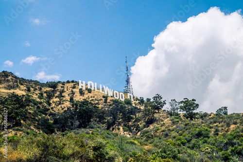 Hollywood inscription on the hills in Los Angeles Poster