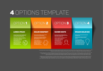 Poster - four product service options template