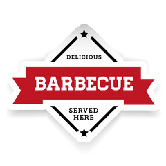 Wall Mural - Barbecue vintage label sign