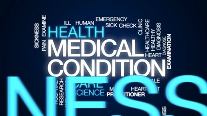 Poster - Medical condition animated word cloud, text design animation.