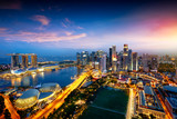 Fototapeta Krajobraz - Singapore city skyline, Singapore's business district, Singapore