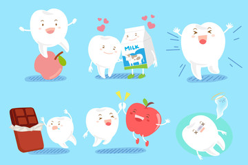 Poster - tooth with health concept