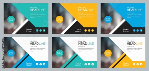 Fotografía set template design for social media and web banners background, with use in pr