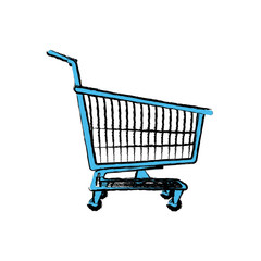 Canvas Print - shopping cart basket market push