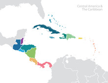 Central America And The Caribbean Map