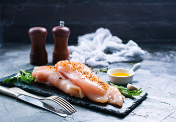 Sticker - raw chicken fillet