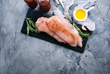 Sticker - raw chicken fillet