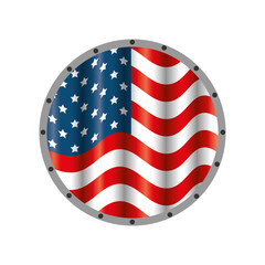 Sticker - Unites states flag icon vector illustration graphic design