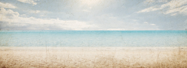 Wall Mural - tropical vintage beach landscape
