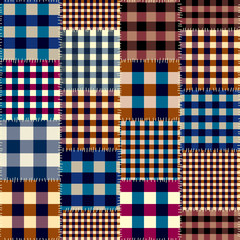 Poster - Seamless background pattern. Geometric patchwork pattern of a squares.