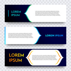 Aufkleber - Abstract geometric web banner vector gradient template