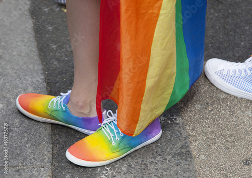 rainbow flag shoes