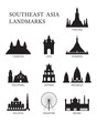 ASEAN, Southeast Asia Landmark Silhouette Set