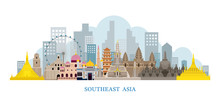 Southeast Asia Landmarks Skyline