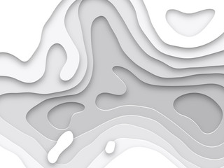 Aufkleber - 3D papercut layers of paper cut vector art background texture website template