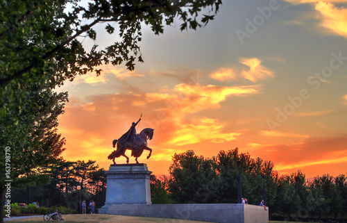 Fotografía The sunset over the Apotheosis of St