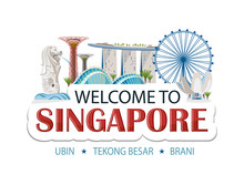 Singapore Header Text Sticker Message Header Design