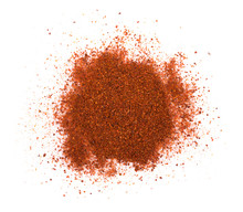 Pile Of Red Paprika Powder Isolated On White Background