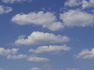 blue sky and white clouds