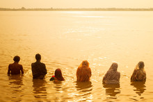 Morning Bath In The Ganges, Varanasi