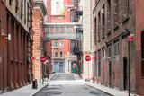 Fototapeta Nowy York - Buildings at the intersection of Staple Street and Jay Street in the historic Tribeca neighborhood of Manhattan, New York City NYC