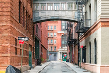 Intersection Of Staple Street And Jay Street In The Historic Tribeca Neighborhood Of Manhattan, New York City NYC