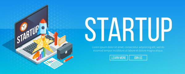 Fototapete - Business startup banner