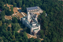 Aerial View Of Castle Hluboka Nad Vltavou, Czech Republic