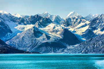 glacier bay cruise - alaska nature landscape. glacier bay national park in alaska, usa. scenic view 