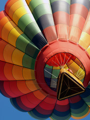 Colorful Hot Air Balloon from Underneath