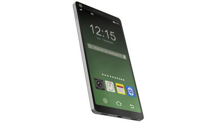 Wall Mural - modern touchscreen smartphone isolated on white