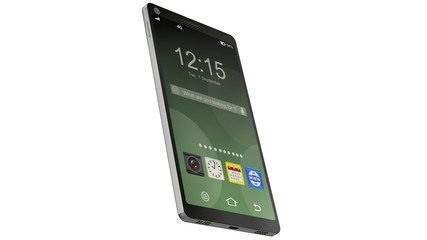 Wall Mural - modern touchscreen smartphone isolated on white