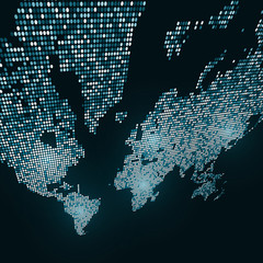 Naklejka na meble Technology image of globe