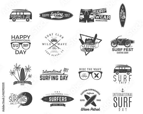 Vintage Surfing Graphics And Emblems Set For Web Design Or Print Surfer Beach Style Logo Design Surf Badge Surfboard Seal Elements Symbols Summer Boarding On Waves Hipster Insignias Stock イラスト Adobe Vintage Surfing Graphics And Emblems Set For Web Design Or Print Surfer Beach Style Logo Design Surf Badge Surfboard Seal Elements Symbols Summer Boarding On Waves Hipster Insignias Stock イラスト Adobe
