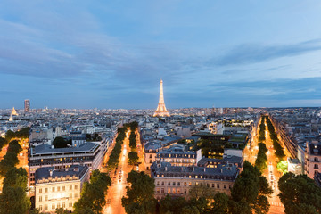 Canvas Print - Paris City Skyline - France