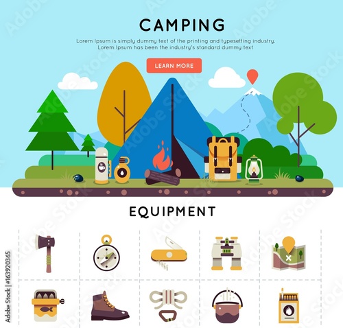 Camping Banner Set