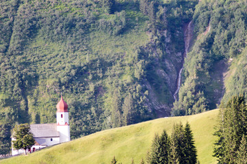 Wall Mural - View of the village church