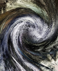 Leinwandbilder - background pattern with fractal needle structures. Swirl effect.