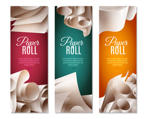 Sticker - 3d Paper Rolls Banners