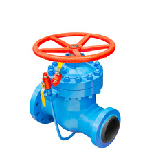 Poster - Latch Industrial Pipe Valve Isolated on white background
