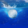 Golf ball splash.