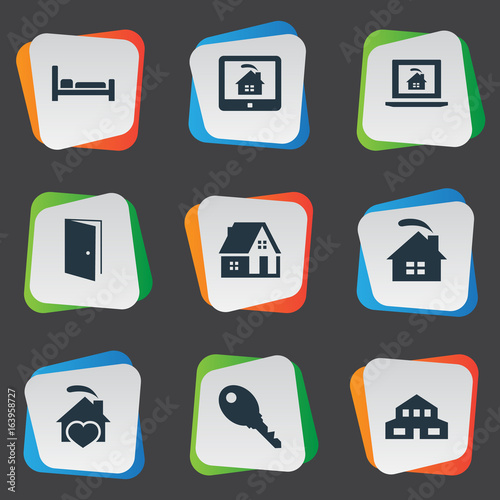 Vector Illustration Set Of Simple Real Icons Elements Comfort