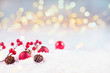canvas print picture - Natural Christmas Bokeh Background 