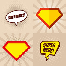 Superhero Logo, Pop Art Background