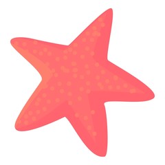 Poster - Starfish icon, cartoon style