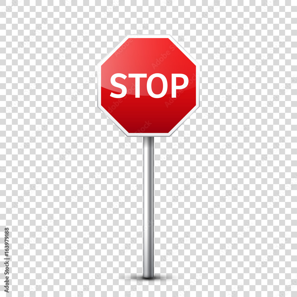 Road red signs collection isolated on transparent background. Road traffic control.Lane usage.Stop and yield. Regulatory signs. Curves and turns. - obrazy, fototapety, plakaty 