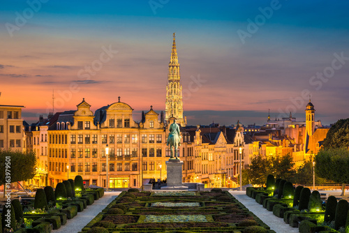 Plakat Panoramę Brukseli, Belgia